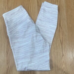 NWT Lorna Jane White Striped Leggings